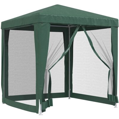 VMP Namiot imprezowy z 4 ścianami z siatki, zielony, 2x2 m, HDPE VMP Namiot imprezowy z 4 ścianami z siatki, zielony, 2x2 m, HDPE