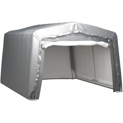 vidaXL Szary namiot magazynowy 370x370 cm - Przechowywanie na zewnątrz vidaXL Szary namiot magazynowy 370x370 cm - Przechowywanie na zewnątrz