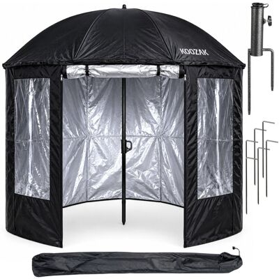 Zolta NAMIOT WĘDKARSKI PARASOL OGRODOWY CZARNY WODOODPORNY NA RYBY 200x200 cm XXL Zolta NAMIOT WĘDKARSKI PARASOL OGRODOWY CZARNY WODOODPORNY NA RYBY 200x200 cm XXL