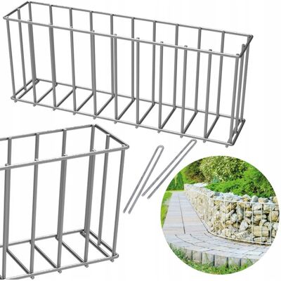 Elgarden Obrzeże metalowe ogrodzenie Gabion Proste 51x11x20cm stalowe Elgarden Obrzeże metalowe ogrodzenie Gabion Proste 51x11x20cm stalowe