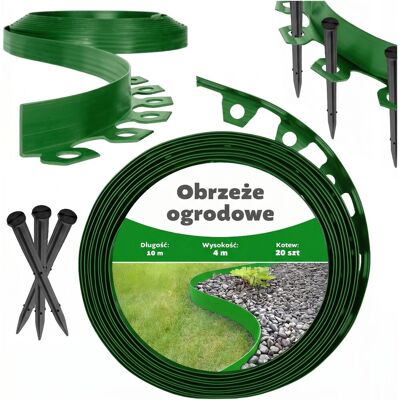 DomowyŚwiat OBRZEŻE OGRODOWE PLASTIKOWE ZIELONE 10M DO TRAWNIKA DomowyŚwiat OBRZEŻE OGRODOWE PLASTIKOWE ZIELONE 10M DO TRAWNIKA