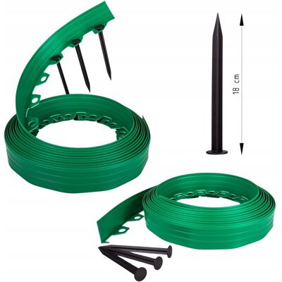 EDGER Obrzeże Ogrodowe Trawnikowe Tworzywo Sztuczne 10x10m Zielony 6 cm EDGER Obrzeże Ogrodowe Trawnikowe Tworzywo Sztuczne 10x10m Zielony 6 cm
