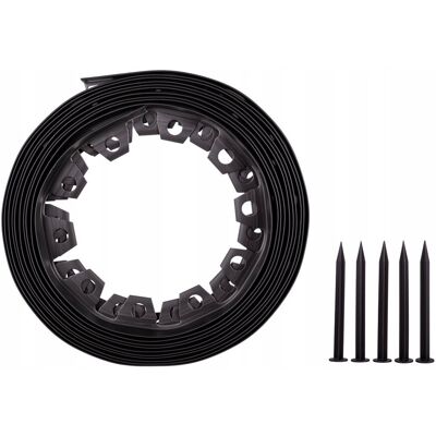 EDGER Obrzeże ogrodowe trawnikowe tworzywo sztuczne 3x10m czarny 4cm EDGER Obrzeże ogrodowe trawnikowe tworzywo sztuczne 3x10m czarny 4cm