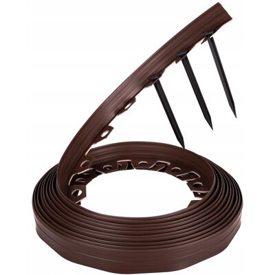 EDGER Obrzeże ogrodowe trawnikowe tworzywo sztuczne 4x10m brązowy 4cm EDGER Obrzeże ogrodowe trawnikowe tworzywo sztuczne 4x10m brązowy 4cm