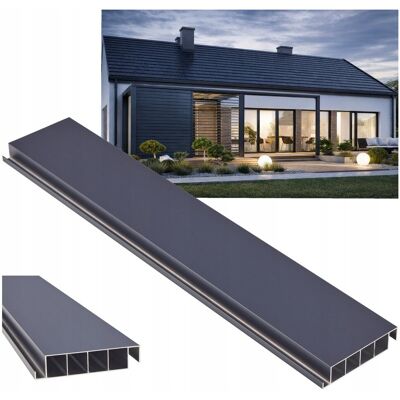 Rotodeski PANEL ALUMINIOWY DO SHUTTERS SZARY RUCHOME DESECZKI TARAS PERGOLA 200CM Rotodeski PANEL ALUMINIOWY DO SHUTTERS SZARY RUCHOME DESECZKI TARAS PERGOLA 200CM