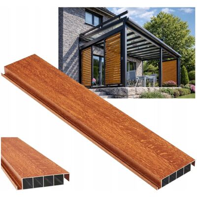 Rotodeski PANEL ALUMINIOWY SHUTTERS ZŁOTY DĄB RUCHOME DESECZKI TARAS PERGOLA 200CM Rotodeski PANEL ALUMINIOWY SHUTTERS ZŁOTY DĄB RUCHOME DESECZKI TARAS PERGOLA 200CM