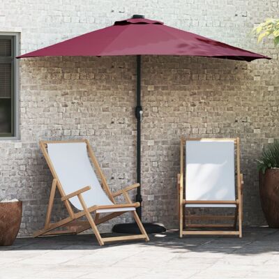 vidaXL Parasolka ogrodowa Bordowy 294 x 150 x 224 cm tkan vidaXL Parasolka ogrodowa Bordowy 294 x 150 x 224 cm tkan