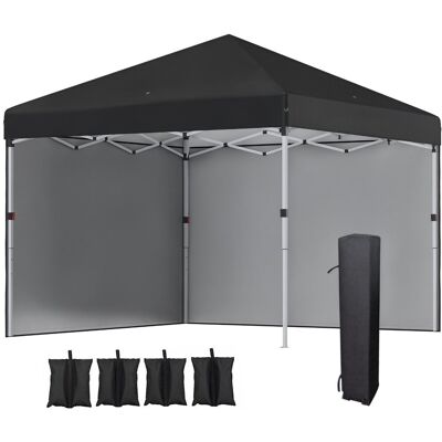 Pawilon Outsunny ok. 3x3 m, wodoodporny, wytrzymały, odporny na zimę, rozkładany pawilon z 2 panelami bocznymi, ochrona UV 30+, składany namiot impr.. Pawilon Outsunny ok. 3x3 m, wodoodporny, wytrzymały, odporny na zimę, rozkładany pawilon z 2 panelami bocznymi, ochrona UV 30+, składany namiot impr..