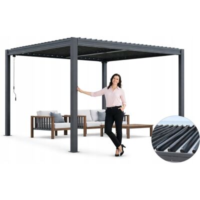 Pergola Altana Aluminiowa Tarasowa Wiata Borneo 3x3 Corciano ogrodowa ruchomy dach Pergola Altana Aluminiowa Tarasowa Wiata Borneo 3x3 Corciano ogrodowa ruchomy dach