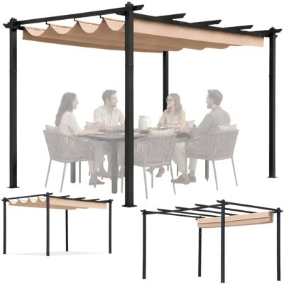 Multistore Pergola Ogrodowa 3X4 M Zadaszenie Altana Tarasowa Regulowany Dach Beż Multistore Pergola Ogrodowa 3X4 M Zadaszenie Altana Tarasowa Regulowany Dach Beż
