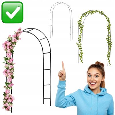 nieznany producent PERGOLA OGRODOWA LETNIA MOCNA METALOWA ŁUK DO PNĄCZY RÓŻ 240x140 CM 4PROS nieznany producent PERGOLA OGRODOWA LETNIA MOCNA METALOWA ŁUK DO PNĄCZY RÓŻ 240x140 CM 4PROS
