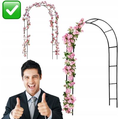 nieznany producent PERGOLA OGRODOWA METALOWA ŁUK DO PNĄCZY RÓŻ 240X140 CM Z KOTWAMI VILDE nieznany producent PERGOLA OGRODOWA METALOWA ŁUK DO PNĄCZY RÓŻ 240X140 CM Z KOTWAMI VILDE