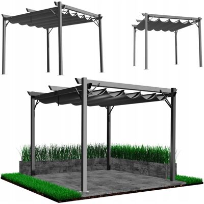 Inny producent Pergola Ogrodowa Tarasowa 3x4 M Szara Dach Altana Pawilon Dach Inny producent Pergola Ogrodowa Tarasowa 3x4 M Szara Dach Altana Pawilon Dach