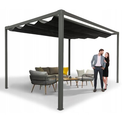 Inny producent PERGOLA TARASOWA 3x4m ALUMINIOWA SZARA LED DACH AUTOMATYCZNY OGRODOWA PAROS Inny producent PERGOLA TARASOWA 3x4m ALUMINIOWA SZARA LED DACH AUTOMATYCZNY OGRODOWA PAROS
