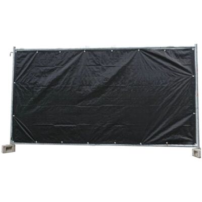Boni-shop Plandeka na ogrodzenie budowlane czarna 160g/m² - 10 szt. Boni-shop Plandeka na ogrodzenie budowlane czarna 160g/m² - 10 szt.