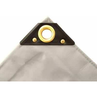 Boni-shop Plandeka ochronna szara, PVC 650 g/m², 3 x 5 m (15 m²), wodoodporna Boni-shop Plandeka ochronna szara, PVC 650 g/m², 3 x 5 m (15 m²), wodoodporna