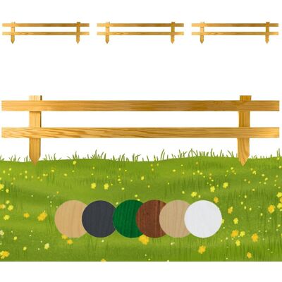 Płotek ogrodowy drewniany Floranica palisada 100 x 20 cm Naturalny 4 szt. - Obrzeża rabat, trawnika, dekoracja, ogrodzenie grządek, ścieżek Płotek ogrodowy drewniany Floranica palisada 100 x 20 cm Naturalny 4 szt. - Obrzeża rabat, trawnika, dekoracja, ogrodzenie grządek, ścieżek