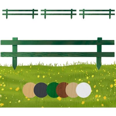 Płotek ogrodowy drewniany Floranica palisada 100 x 20 cm Zielony 4 szt. - Obrzeża rabat, trawnika, dekoracja, ogrodzenie grządek, ścieżek Płotek ogrodowy drewniany Floranica palisada 100 x 20 cm Zielony 4 szt. - Obrzeża rabat, trawnika, dekoracja, ogrodzenie grządek, ścieżek