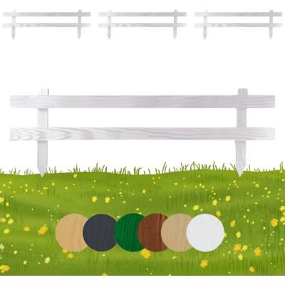 Płotek ogrodowy drewniany Floranica palisada 100 x 30 cm Biały 4 szt. - Obrzeża rabat, trawnika, dekoracja, ogrodzenie grządek, ścieżek Płotek ogrodowy drewniany Floranica palisada 100 x 30 cm Biały 4 szt. - Obrzeża rabat, trawnika, dekoracja, ogrodzenie grządek, ścieżek