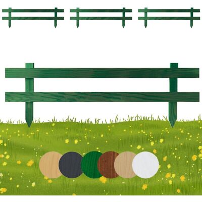 Płotek ogrodowy drewniany Floranica palisada 100 x 30 cm Zielony 4 szt. - Obrzeża rabat, trawnika, dekoracja, ogrodzenie grządek, ścieżek Płotek ogrodowy drewniany Floranica palisada 100 x 30 cm Zielony 4 szt. - Obrzeża rabat, trawnika, dekoracja, ogrodzenie grządek, ścieżek