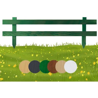 Płotek ogrodowy drewniany Floranica palisada 100 x 30 cm Zielony - Obrzeża rabat, trawnika, dekoracja, ogrodzenie grządek, ścieżek Płotek ogrodowy drewniany Floranica palisada 100 x 30 cm Zielony - Obrzeża rabat, trawnika, dekoracja, ogrodzenie grządek, ścieżek