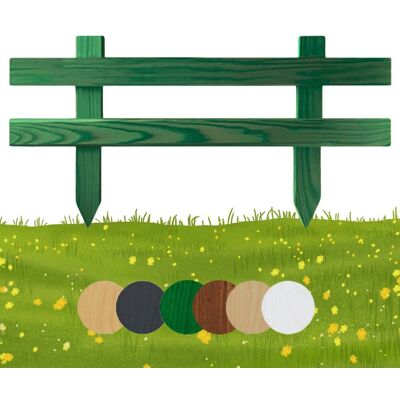 Płotek ogrodowy drewniany Floranica palisada 50 x 20 cm Zielony - Obrzeża rabat, trawnika, dekoracja, ogrodzenie grządek, ścieżek Płotek ogrodowy drewniany Floranica palisada 50 x 20 cm Zielony - Obrzeża rabat, trawnika, dekoracja, ogrodzenie grządek, ścieżek