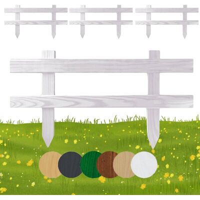 Płotek ogrodowy drewniany Floranica palisada 50 x 30 cm Biały 4 szt. - Obrzeża rabat, trawnika, dekoracja, ogrodzenie grządek, ścieżek Płotek ogrodowy drewniany Floranica palisada 50 x 30 cm Biały 4 szt. - Obrzeża rabat, trawnika, dekoracja, ogrodzenie grządek, ścieżek