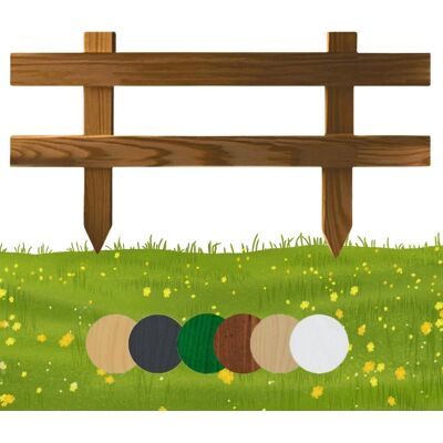 Płotek ogrodowy drewniany Floranica palisada 50 x 30 cm Brązowy - Obrzeża rabat, trawnika, dekoracja, ogrodzenie grządek, ścieżek Płotek ogrodowy drewniany Floranica palisada 50 x 30 cm Brązowy - Obrzeża rabat, trawnika, dekoracja, ogrodzenie grządek, ścieżek