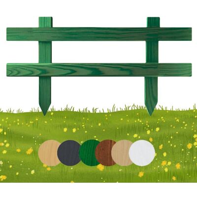 Płotek ogrodowy drewniany Floranica palisada 50 x 30 cm Zielony - Obrzeża rabat, trawnika, dekoracja, ogrodzenie grządek, ścieżek Płotek ogrodowy drewniany Floranica palisada 50 x 30 cm Zielony - Obrzeża rabat, trawnika, dekoracja, ogrodzenie grządek, ścieżek