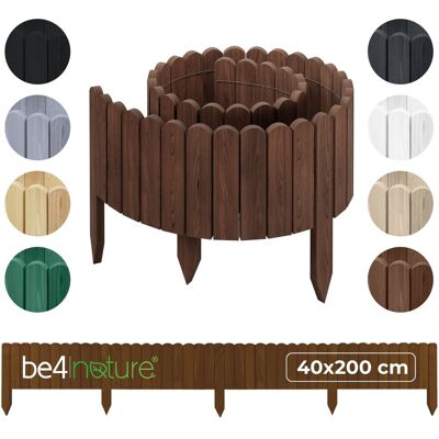 be4group PŁOTEK OGRODOWY drewniany, palisada, obrzeże trawnikowe Roborder 200 x 40 cm Brązowy be4group PŁOTEK OGRODOWY drewniany, palisada, obrzeże trawnikowe Roborder 200 x 40 cm Brązowy