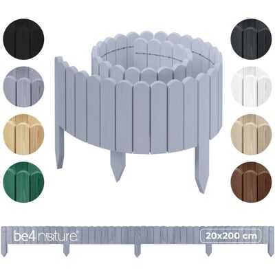 be4group PŁOTEK OGRODOWY drewniany, palisada, obrzeże trawnikowe Rolborder 200 x 20 cm Srebrny be4group PŁOTEK OGRODOWY drewniany, palisada, obrzeże trawnikowe Rolborder 200 x 20 cm Srebrny