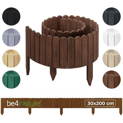 be4group PŁOTEK OGRODOWY drewniany, palisada, obrzeże trawnikowe Rolborder 200 x 30 cm Brązowy be4group PŁOTEK OGRODOWY drewniany, palisada, obrzeże trawnikowe Rolborder 200 x 30 cm Brązowy