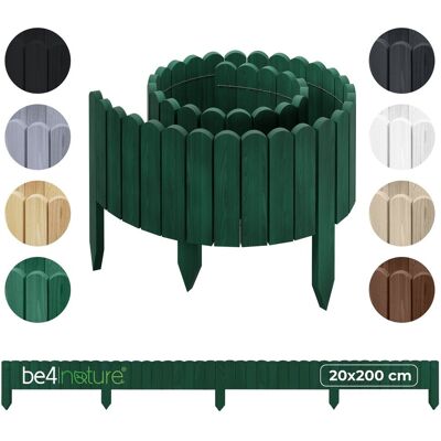 be4group PŁOTEK OGRODOWY drewniany, palisada, obrzeże trawnikowe Rollborder 200 x 20 cm Zielony be4group PŁOTEK OGRODOWY drewniany, palisada, obrzeże trawnikowe Rollborder 200 x 20 cm Zielony