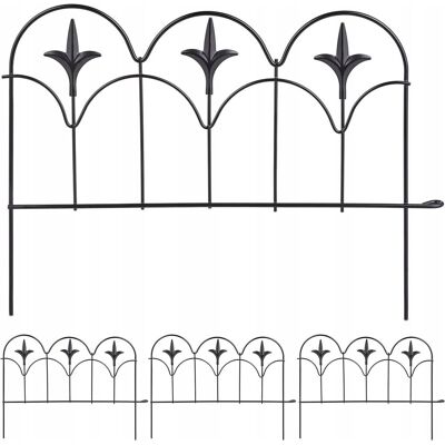 inna (Inny) Płotek Ogrodzenie Ogrodowe Czarne Metalowe Obramowanie Grządek Fleur-De-Lis inna (Inny) Płotek Ogrodzenie Ogrodowe Czarne Metalowe Obramowanie Grządek Fleur-De-Lis