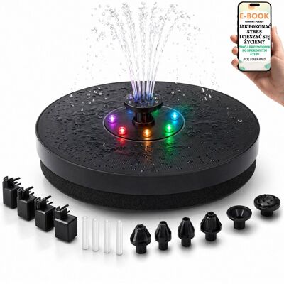 Pltb Pływająca Fontanna Solarna Led Rgb Pompa Do Oczka Wodnego Ogrodu Stawu + E-Book-1 Pltb Pływająca Fontanna Solarna Led Rgb Pompa Do Oczka Wodnego Ogrodu Stawu + E-Book-1
