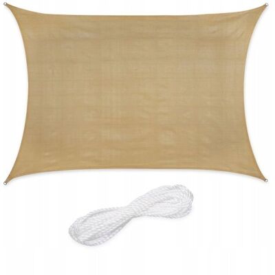 Prostokątny żagiel słoneczny HDPE szary Relaxdays 3x4 m 10048681 Prostokątny żagiel słoneczny HDPE szary Relaxdays 3x4 m 10048681