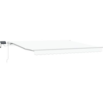 Ręczna chowana markiza vidaXL z LED Biała 400x350 cm Ręczna chowana markiza vidaXL z LED Biała 400x350 cm