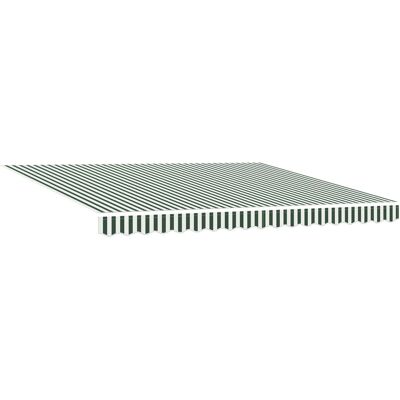 Ręczna markiza chowana vidaXL z LED w zielono-białe 400x300 cm Ręczna markiza chowana vidaXL z LED w zielono-białe 400x300 cm