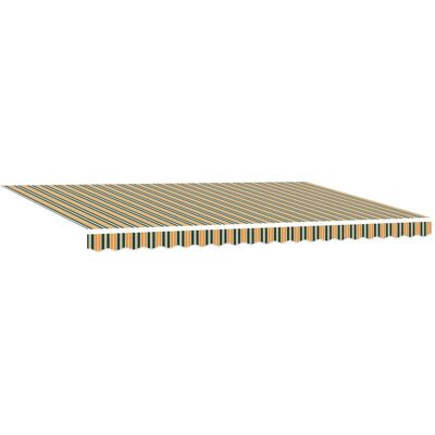 vidaXL Ręczna markiza zwijana z LED w zielono-żółtym kolorze 500x350 cm vidaXL Ręczna markiza zwijana z LED w zielono-żółtym kolorze 500x350 cm