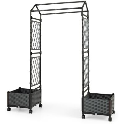 COSTWAY Skrzynka Na Kwiaty Z Kratką Pergola COSTWAY Skrzynka Na Kwiaty Z Kratką Pergola