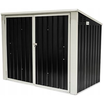 Grindi Szafa Schowek ogrodowy metalowy - szary - 173x101x131 - Phlox Grindi Szafa Schowek ogrodowy metalowy - szary - 173x101x131 - Phlox
