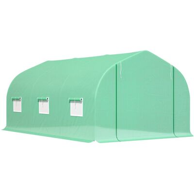 Szklarnia foliowa Outsunny, szklarnia foliowa, inspekt, szklarnia na rośliny, szklarnia na pomidory, dach dwuspadowy, 450 × 300 szer. × 205 wys. cm Szklarnia foliowa Outsunny, szklarnia foliowa, inspekt, szklarnia na rośliny, szklarnia na pomidory, dach dwuspadowy, 450 × 300 szer. × 205 wys. cm