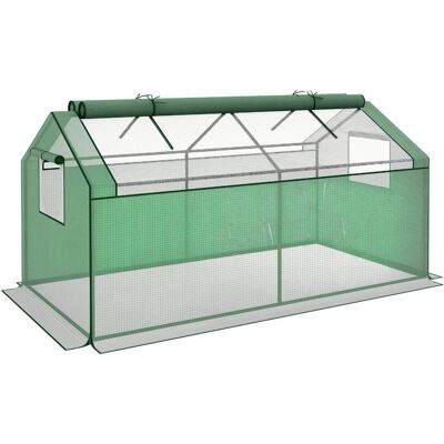 Szklarnia foliowa Outsunny z oknem, z ochroną UV, szklarnia na pomidory, inspekt do ogrodu, balkon, 180 x 92 x 92 cm, zielona Szklarnia foliowa Outsunny z oknem, z ochroną UV, szklarnia na pomidory, inspekt do ogrodu, balkon, 180 x 92 x 92 cm, zielona