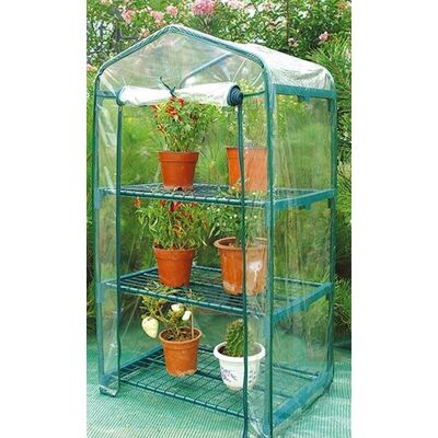 Inny producent Szklarnia na taras balkon cztery półki stalowa PVC Inny producent Szklarnia na taras balkon cztery półki stalowa PVC