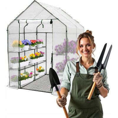 Grindi Szklarnia ogrodowa balkon Tunel 8 półek Regał 141x142x194 CANNA II Grindi Szklarnia ogrodowa balkon Tunel 8 półek Regał 141x142x194 CANNA II
