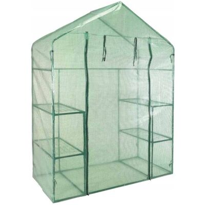 Koopman Szklarnia ogrodowa foliowa 4 półki domek zielona 143x73x195 cm Koopman Szklarnia ogrodowa foliowa 4 półki domek zielona 143x73x195 cm