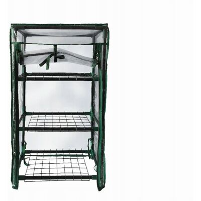 Szklarnia ogrodowa składana DEDRA na suwak 46x24x80cm stal folia PCV 3półki Szklarnia ogrodowa składana DEDRA na suwak 46x24x80cm stal folia PCV 3półki