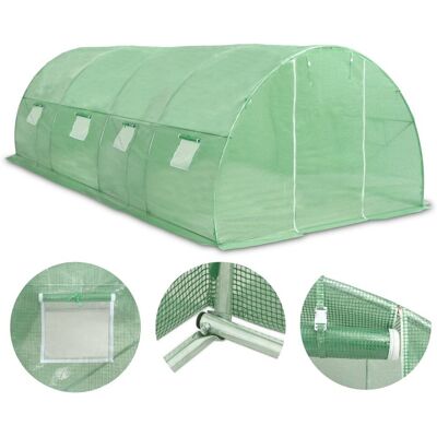 Szklarnia vidaXL 18m² 600x300x200 cm - Zielona - Stalowa Konstrukcja Szklarnia vidaXL 18m² 600x300x200 cm - Zielona - Stalowa Konstrukcja