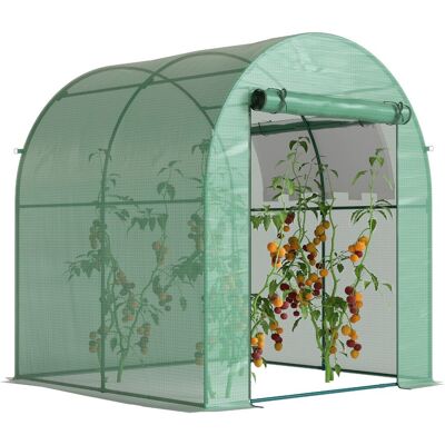 Szklarnia Outsunny, 180 x 180 x 200 cm, szklarnia foliowa z drzwiami zwijanymi, ochrona UV, domek na pomidory z bocznym oknem, folia z siatki PE, zi.. Szklarnia Outsunny, 180 x 180 x 200 cm, szklarnia foliowa z drzwiami zwijanymi, ochrona UV, domek na pomidory z bocznym oknem, folia z siatki PE, zi..