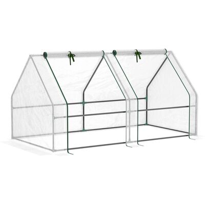 Szklarnia Outsunny z 2 zwijanymi oknami, folia PE, szklarnia z folii stalowej, szklarnia na balkon, do ogrodu, szklarnia na pomidory 180x90x90 cm, s.. Szklarnia Outsunny z 2 zwijanymi oknami, folia PE, szklarnia z folii stalowej, szklarnia na balkon, do ogrodu, szklarnia na pomidory 180x90x90 cm, s..